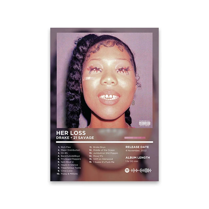 Rapper Album Cover Retro Poster Music Canvas Wall Art Print Mural Home Decor Music Lover Gift