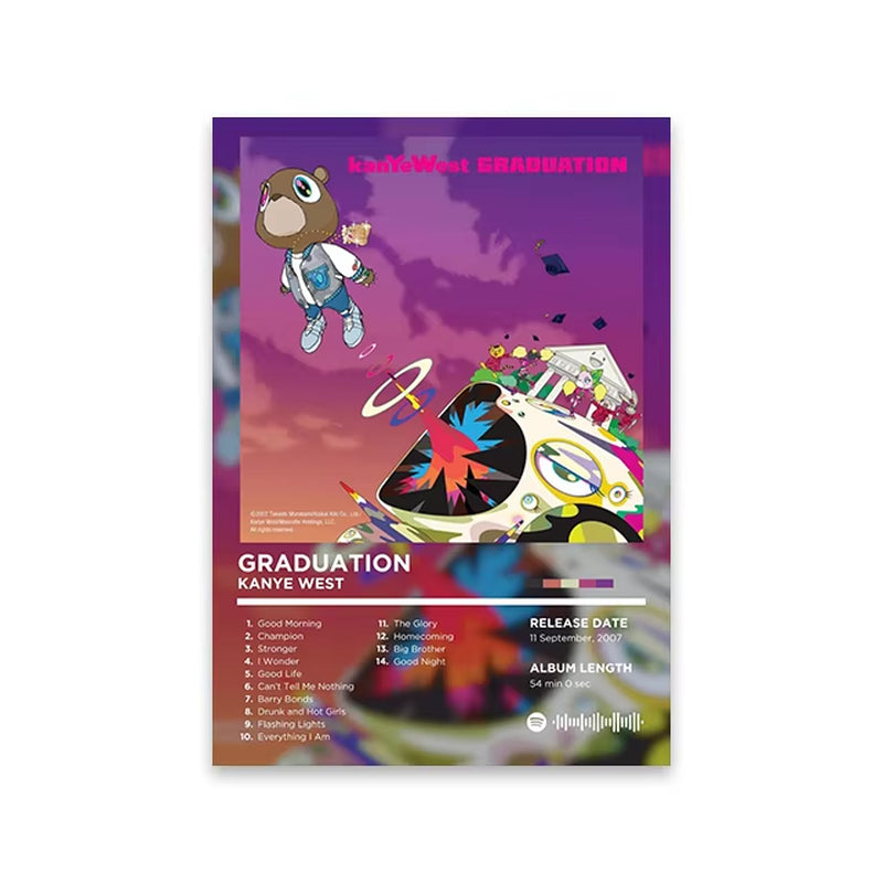 Rapper Album Cover Retro Poster Music Canvas Wall Art Print Mural Home Decor Music Lover Gift