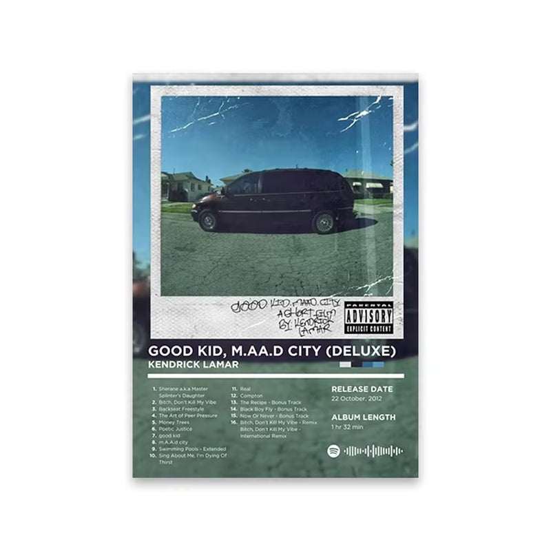 Rapper Album Cover Retro Poster Music Canvas Wall Art Print Mural Home Decor Music Lover Gift