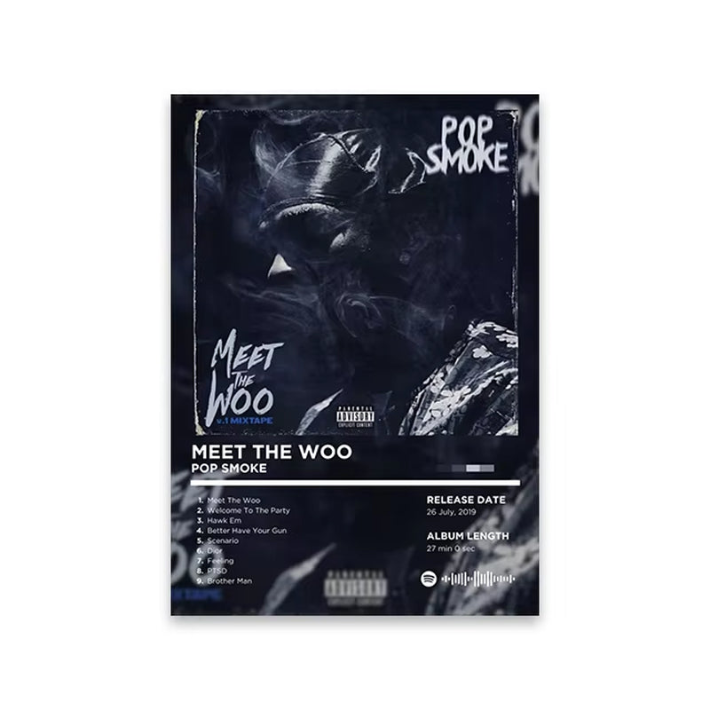 Rapper Album Cover Retro Poster Music Canvas Wall Art Print Mural Home Decor Music Lover Gift