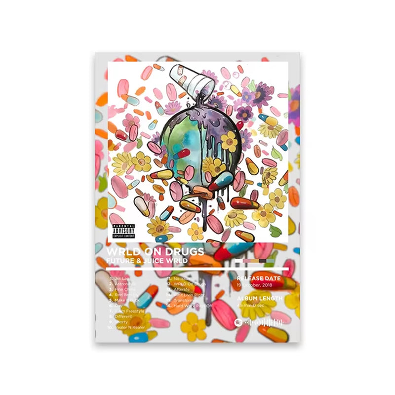 Rapper Album Cover Retro Poster Music Canvas Wall Art Print Mural Home Decor Music Lover Gift