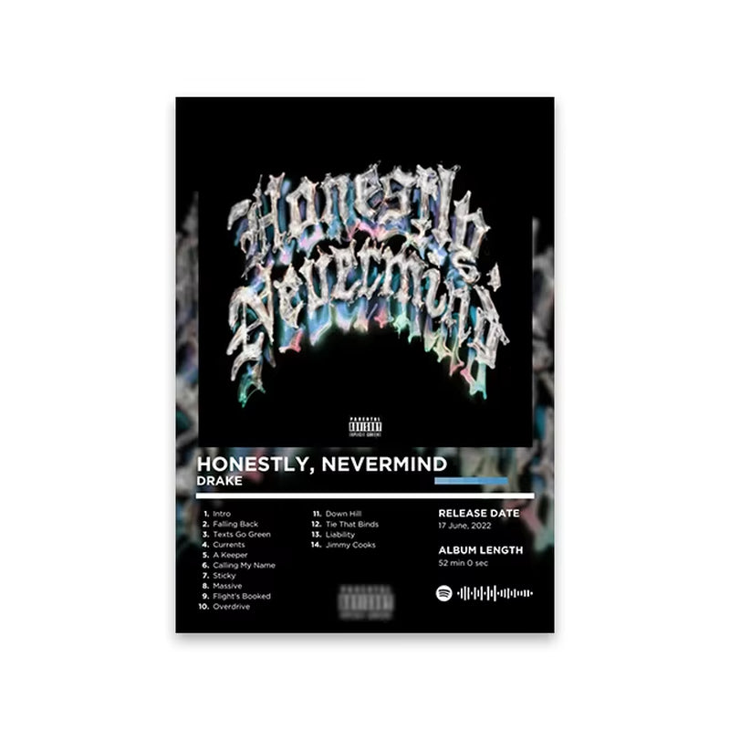 Rapper Album Cover Retro Poster Music Canvas Wall Art Print Mural Home Decor Music Lover Gift