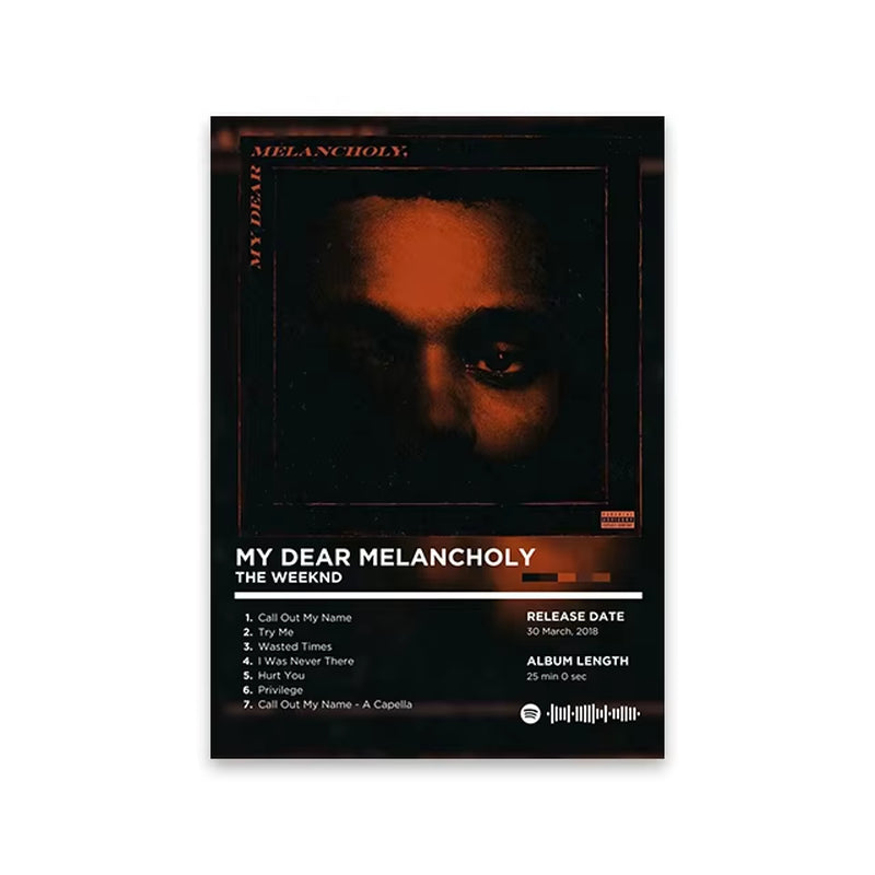 Rapper Album Cover Retro Poster Music Canvas Wall Art Print Mural Home Decor Music Lover Gift