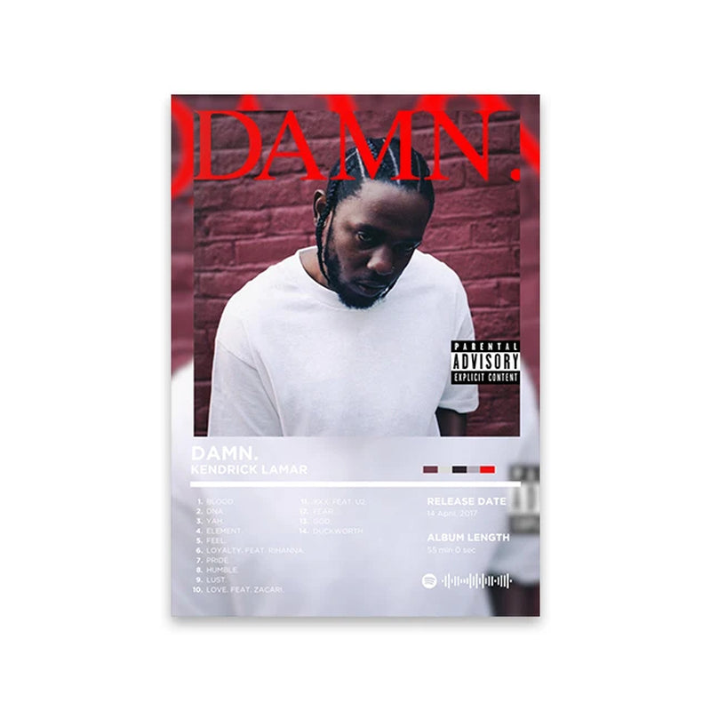 Rapper Album Cover Retro Poster Music Canvas Wall Art Print Mural Home Decor Music Lover Gift