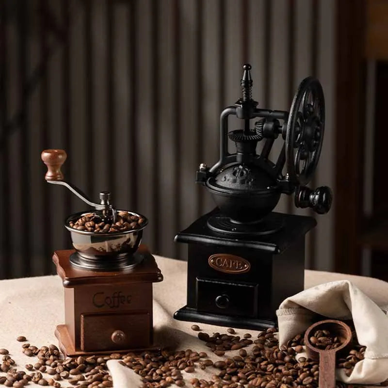 Vintage Hand-Crank Coffee Grinder