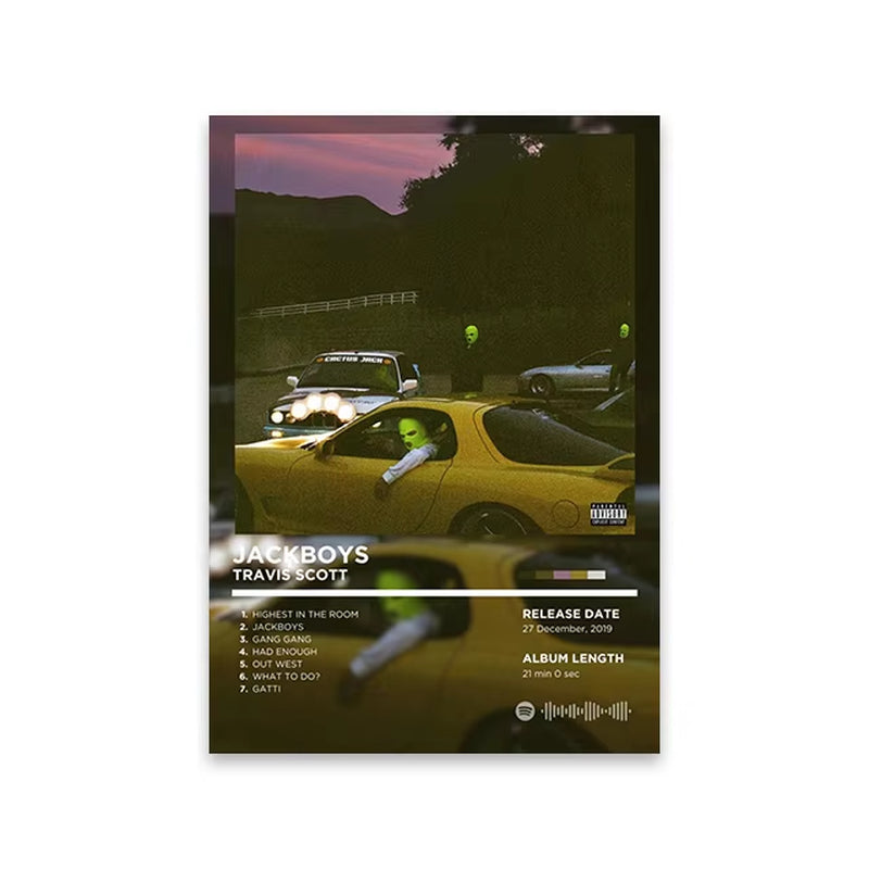 Rapper Album Cover Retro Poster Music Canvas Wall Art Print Mural Home Decor Music Lover Gift