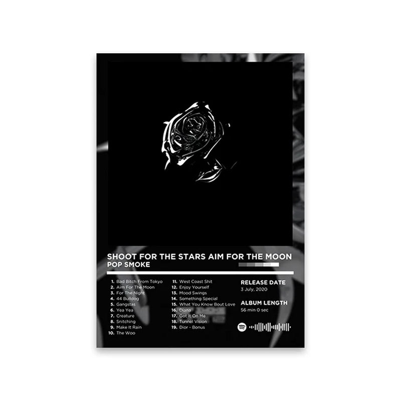 Rapper Album Cover Retro Poster Music Canvas Wall Art Print Mural Home Decor Music Lover Gift