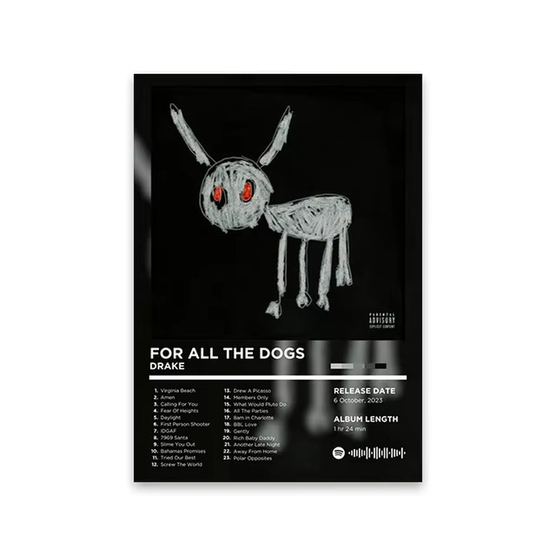 Rapper Album Cover Retro Poster Music Canvas Wall Art Print Mural Home Decor Music Lover Gift