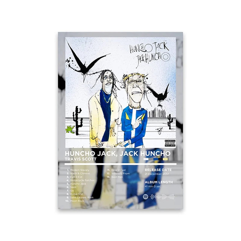 Rapper Album Cover Retro Poster Music Canvas Wall Art Print Mural Home Decor Music Lover Gift