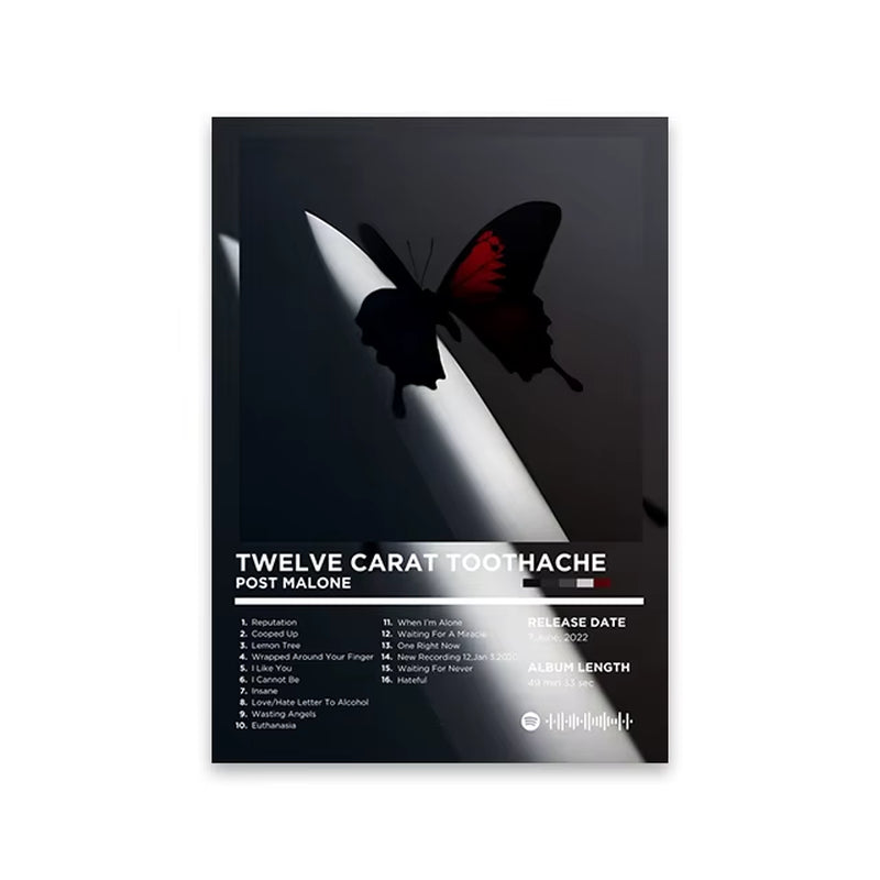 Rapper Album Cover Retro Poster Music Canvas Wall Art Print Mural Home Decor Music Lover Gift