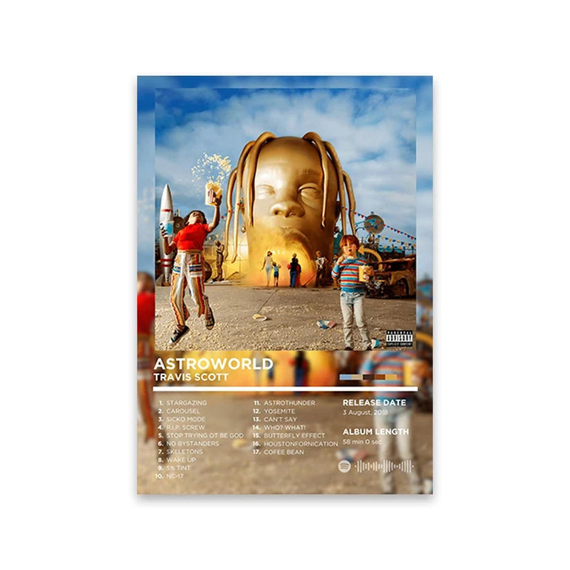 Rapper Album Cover Retro Poster Music Canvas Wall Art Print Mural Home Decor Music Lover Gift