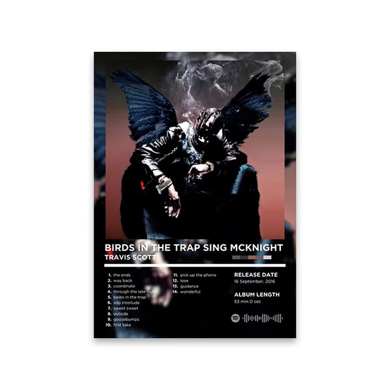 Rapper Album Cover Retro Poster Music Canvas Wall Art Print Mural Home Decor Music Lover Gift